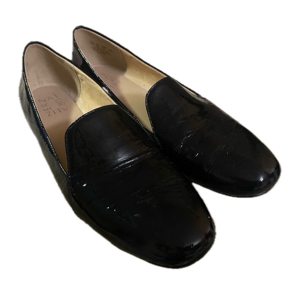 Naturalizer Emiline Loafers Womens 7.5 Black Patent Leather Comfort Slip On